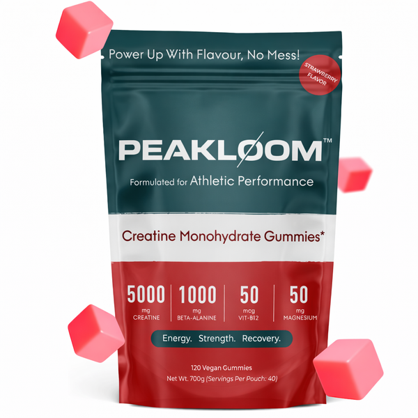PEAKLOOM Strawberry Creatine Monohydrate Gummies